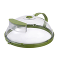 10 Inch Clear Microwave Splatter Cover with Water Steamer and Handle