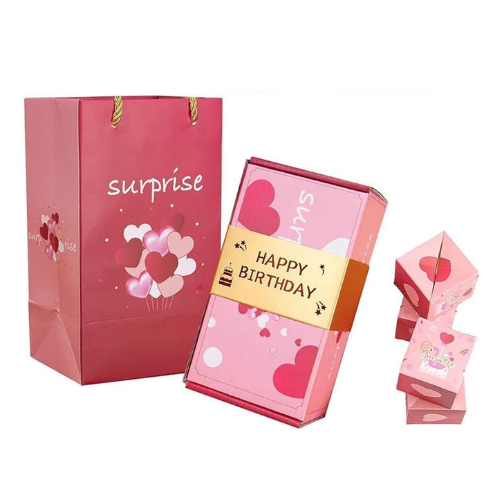 10 Jumps DIY Folding Paper Box Surprise Explosion Greeting Gift Box