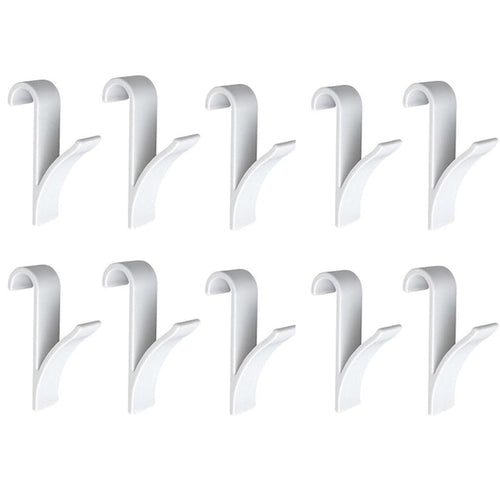Pack of 10 Kitchen and Bathroom Hanging Clips Movable Hanging Storage
