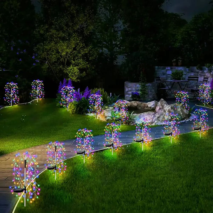 100 LED Solar Fireworks Lights for Patio & Garden