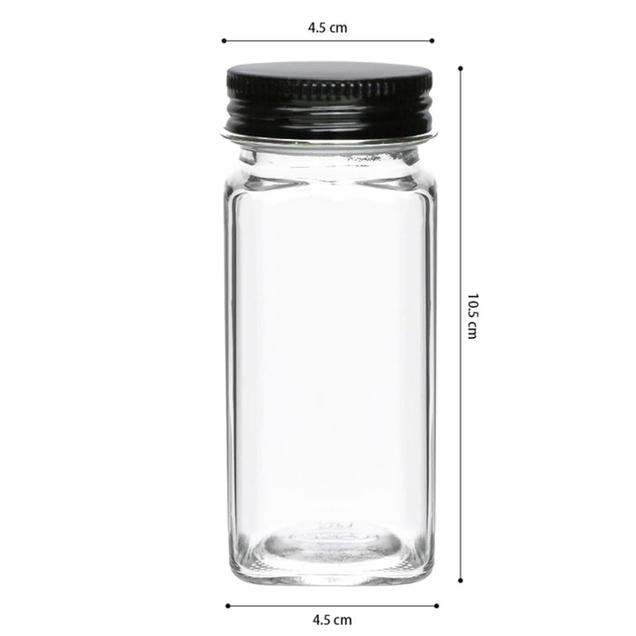 STORFEX 12-Pack 120ml Glass Spice Jars with Labels