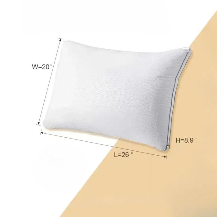 1/2 Pack High Resilience Pillows with Breathable Washable Pillowcases