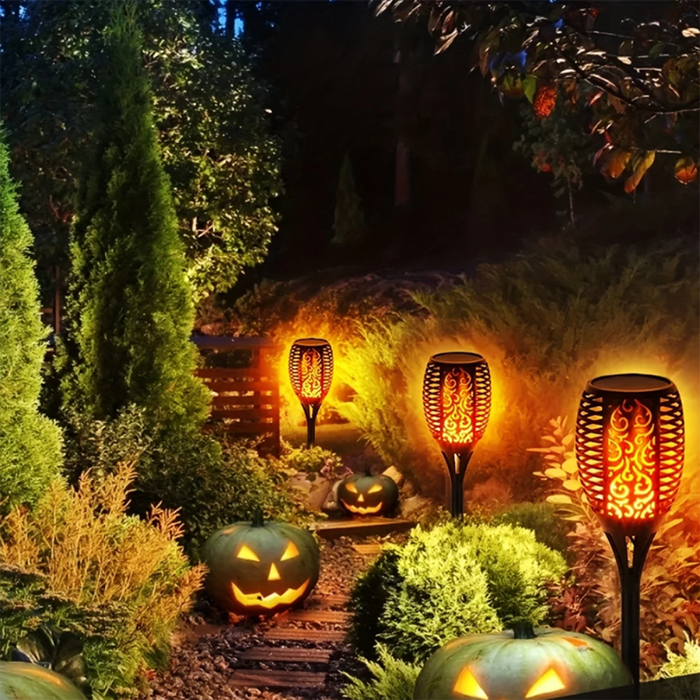 12LED Solar Flame Torch Light