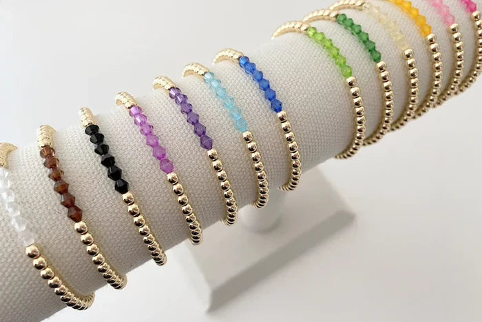 14k Gold Color Block Bracelets