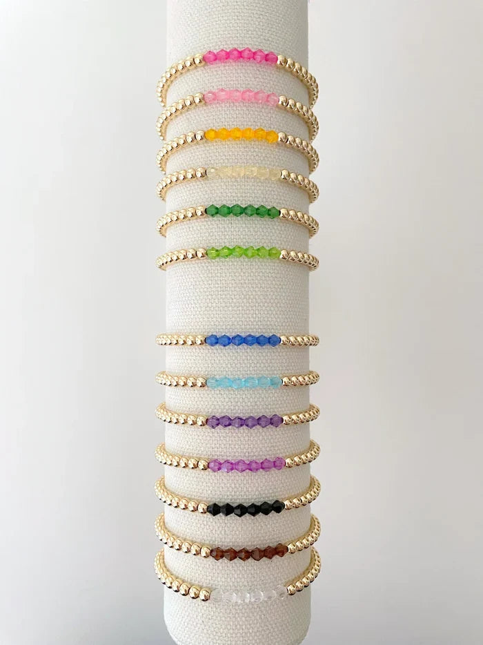 14k Gold Color Block Bracelets