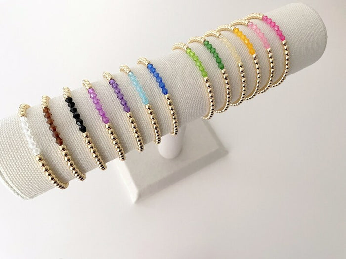 14k Gold Color Block Bracelets