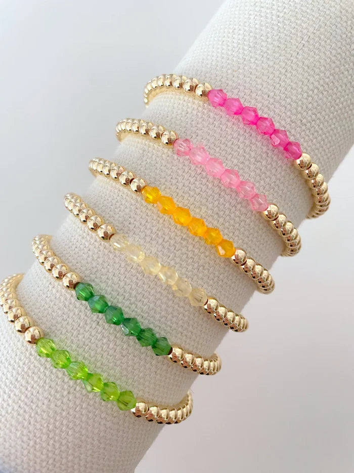14k Gold Color Block Bracelets
