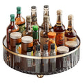 1pc Round Plastic Clear Rotating Container Bins for Cabinet Pantry Kitchen Countertop Refrigerator