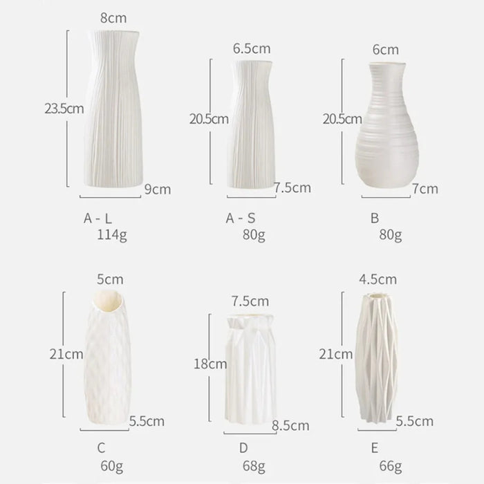 1pc Nordic Plastic Vase Simple Small Fresh Flower Pot