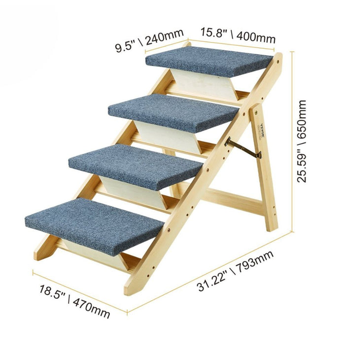 2 in 1 Foldable Pet Steps Ramp for Small to Large Dogs