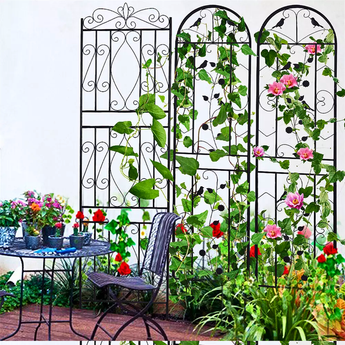 2 Pack Garden Trellis Patio Metal Wire Lattices Grid Panels for Climbing Plants