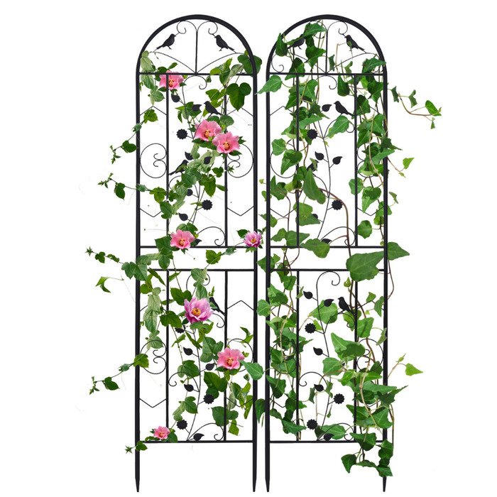 2 Pack Garden Trellis Patio Metal Wire Lattices Grid Panels for Climbing Plants