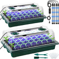2 Pack High Dome Germination Trays Plant Seedling Starter Kit