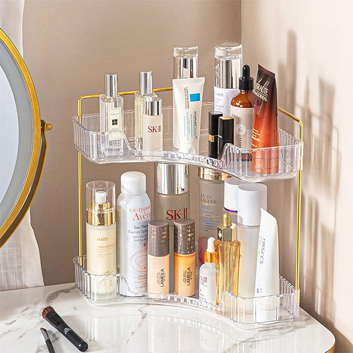 STORFEX 2-Tier Corner Bathroom Counter Organizer