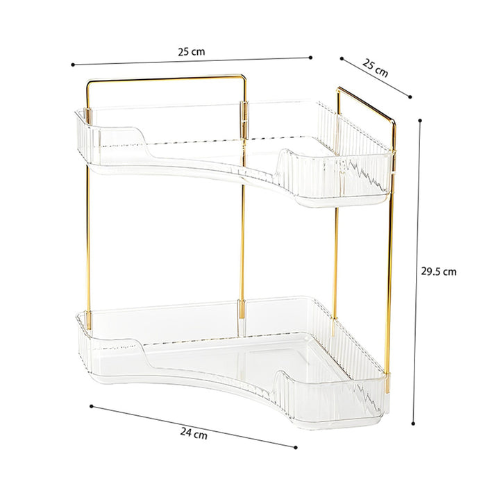 STORFEX 2-Tier Corner Bathroom Counter Organizer