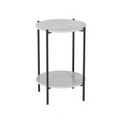 2-tier Round Sintered Stone Side Table Coffee End Table