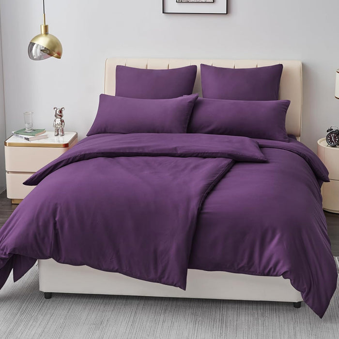 2000TC Washed Cotton Quilt Doona Duvet Cover and Pillowcase Set