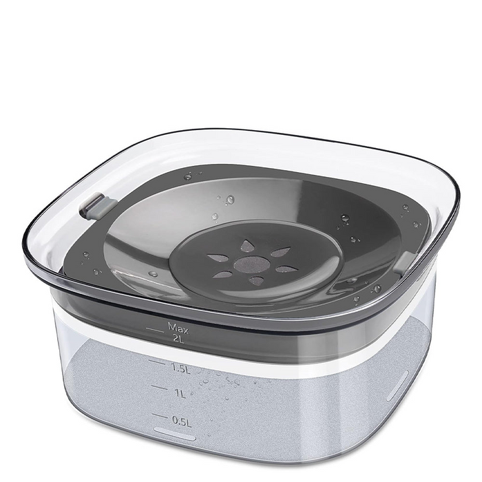 2L No Spill Dog Bowl Slow Water Feeder
