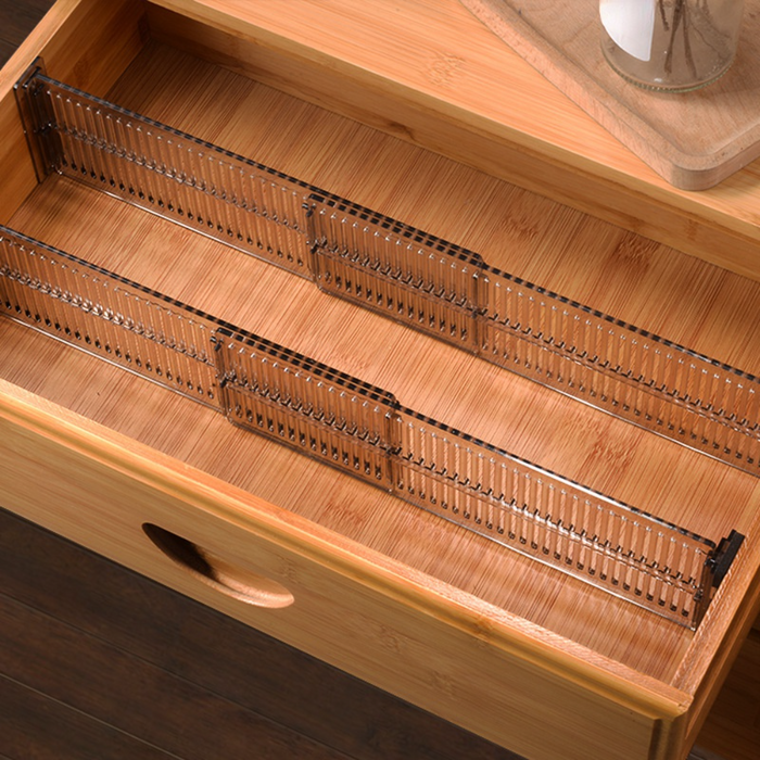 2pcs Adjustable Clapboard Drawer Divider Partition DIY Storage Organiser Closet Punch-free Separator