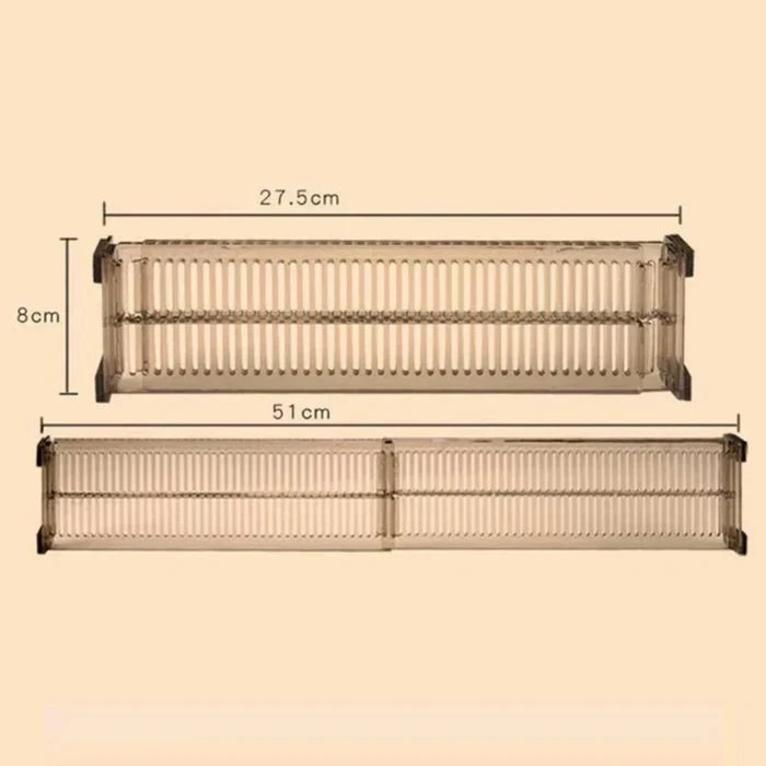 2pcs Adjustable Clapboard Drawer Divider Partition DIY Storage Organiser Closet Punch-free Separator
