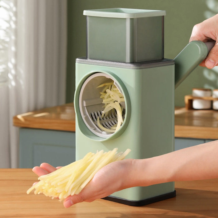 3 Interchangeable Blades Manual Rotary Vegetable and Cheese Grater