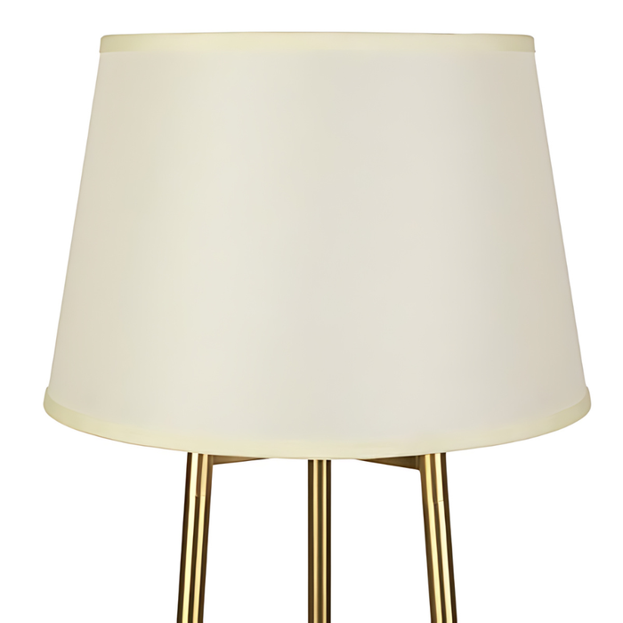Tall Floor Lamp with 3-Tier Marble Shelves
