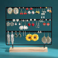 Metal 3 Layers Jewelry Storage Earring Display Holder