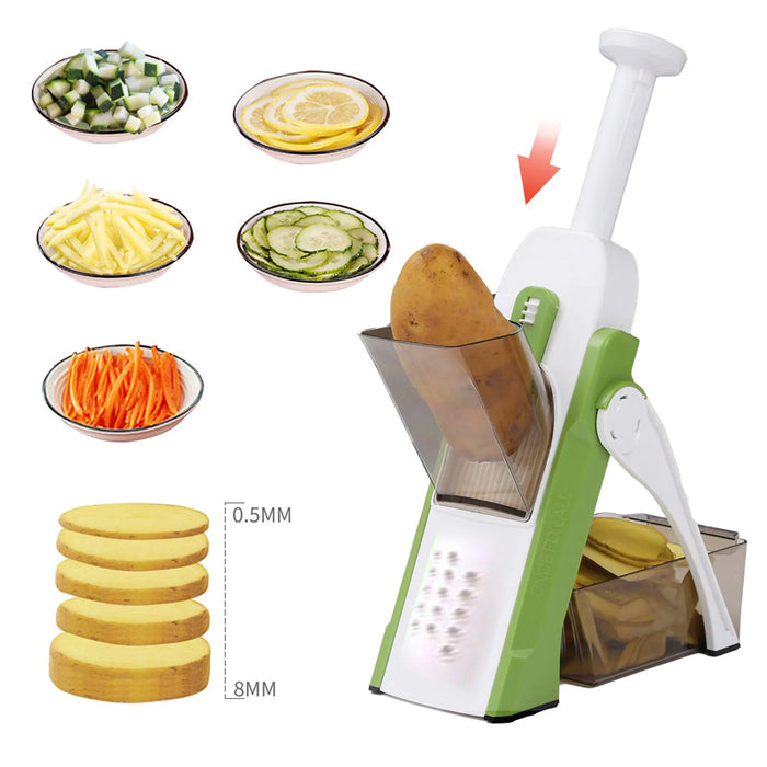 4-in-1 Safe and Steady Mandolin Vegetable Slicer Ingredient Chopper