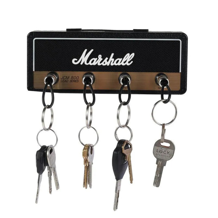 4 Slots Retro Theme Guitar Amplifier Plug Wall Mounted Key Holder Set