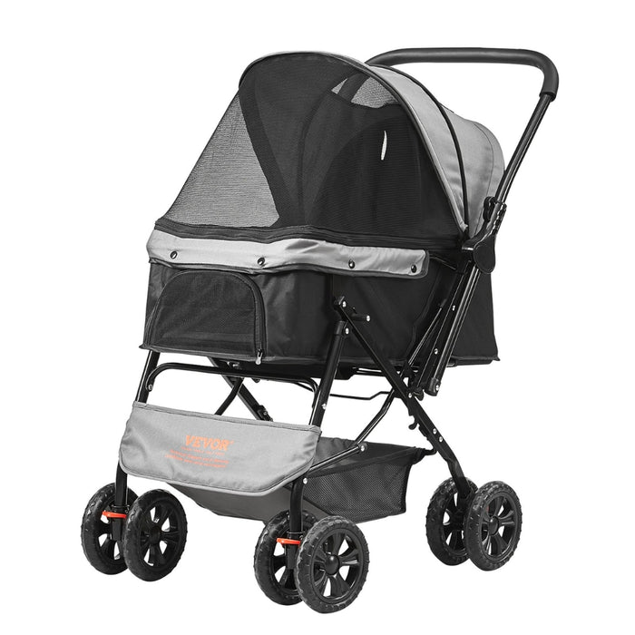 4-Wheel Pet Stroller for Dogs and Cats Perfect for Travel Exercise and Everyday Use