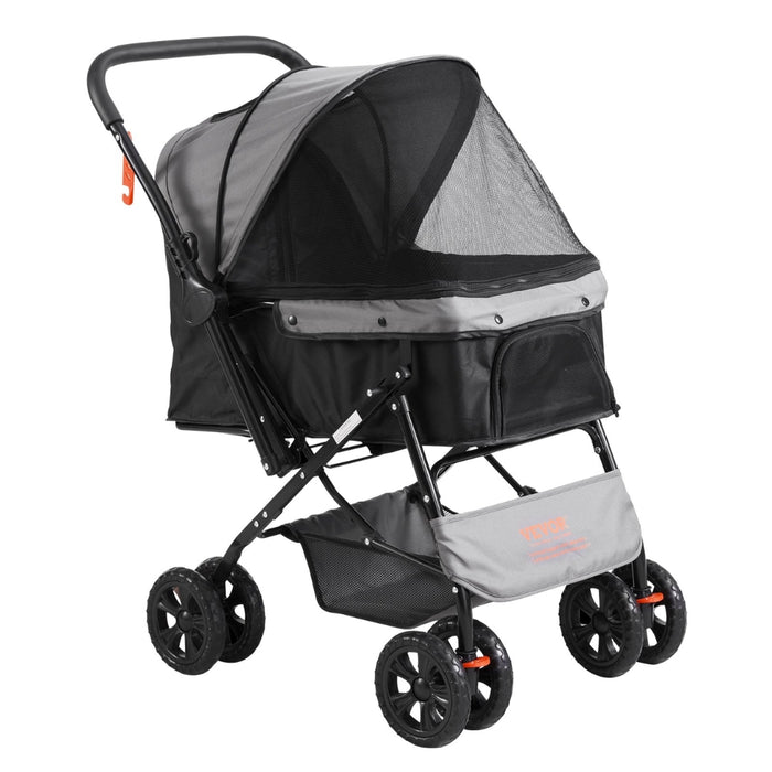 4-Wheel Pet Stroller for Dogs and Cats Perfect for Travel Exercise and Everyday Use