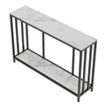 47.2” Console Table Sintered Stone Entryway Table with Metal Base