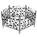 5 Piece Metal Garden Fence Set for Outdoor Garden