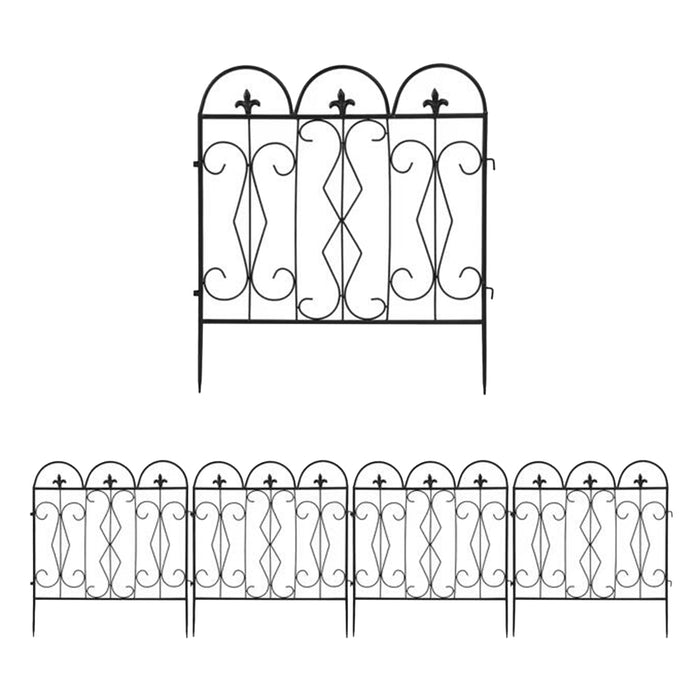 5pcs Outdoor Rustproof Landscape Border Folding Patio Fences