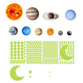 525 Pcs Luminous Solar System Glow in the Dark Wall Ceiling Stickers
