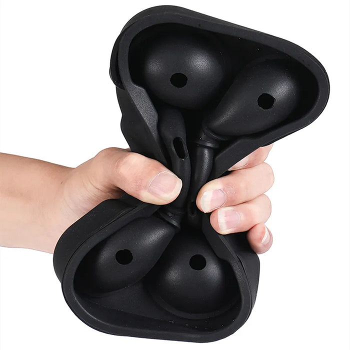 6 Large Sphere Shape Cocktail Ice Molds Quick Release Ice Ball Maker