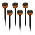 LUMIRO 6 Pack Weatherproof Solar Garden Lights -Warm Light