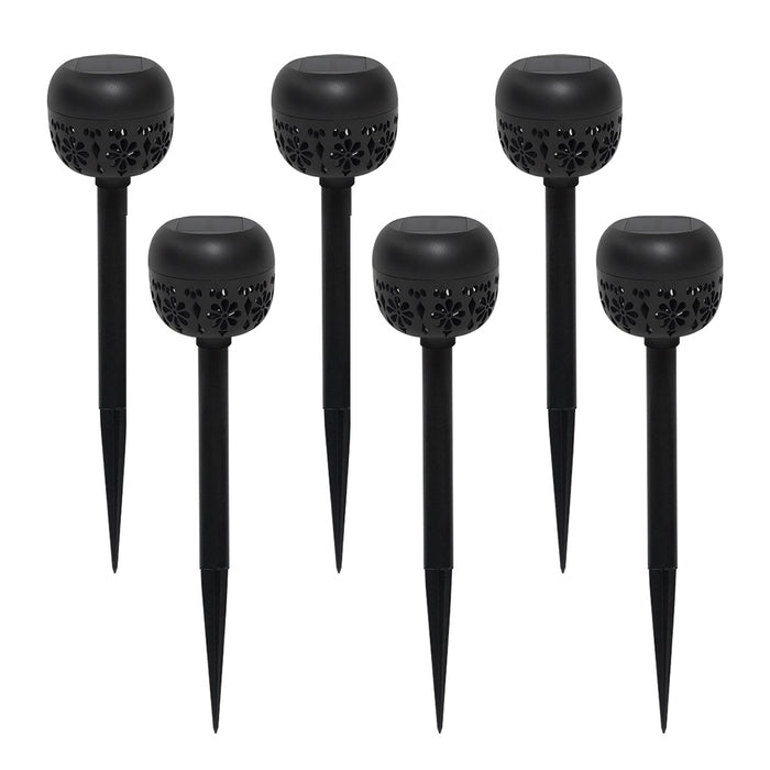LUMIRO 6 Pack Weatherproof Solar Garden Lights -Warm Light