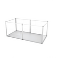 6 Panels Acrylic Pet Dog Playpen Puppy Crate Kennel Fence with Waterproof Pad