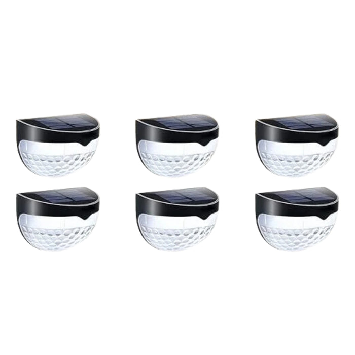 6 PCS Solar Powered LED Wall Lights Door Fence Lights Outdoor