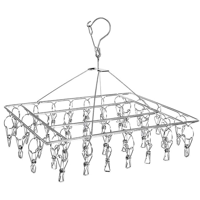 60 Pegs Stainless Steel Sock Underwear Hanging Drying Rack