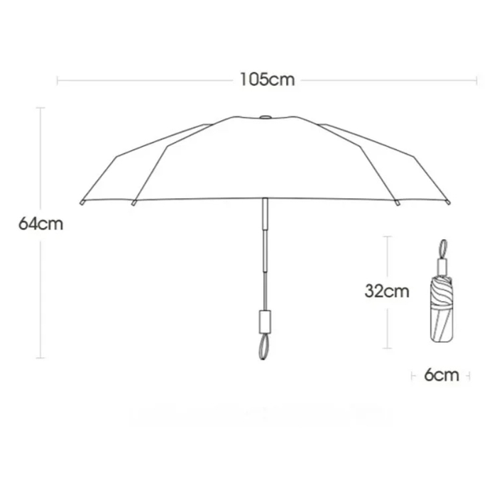 72 Bone Sunshade UV Protection Reverse Automatic Folding Umbrella
