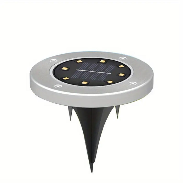 8-LEDS Waterproof Solar Ground Garden Lights