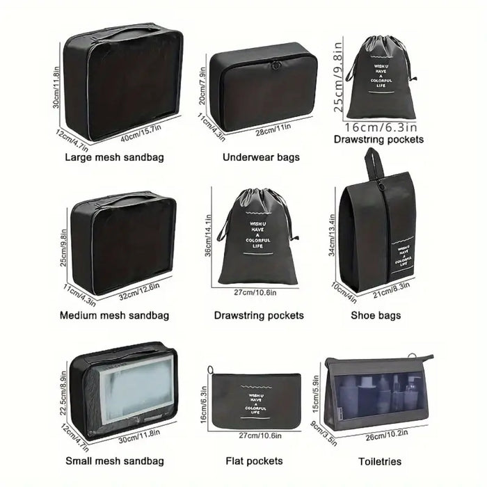 8 Pcs Travel Organizer Bag Set