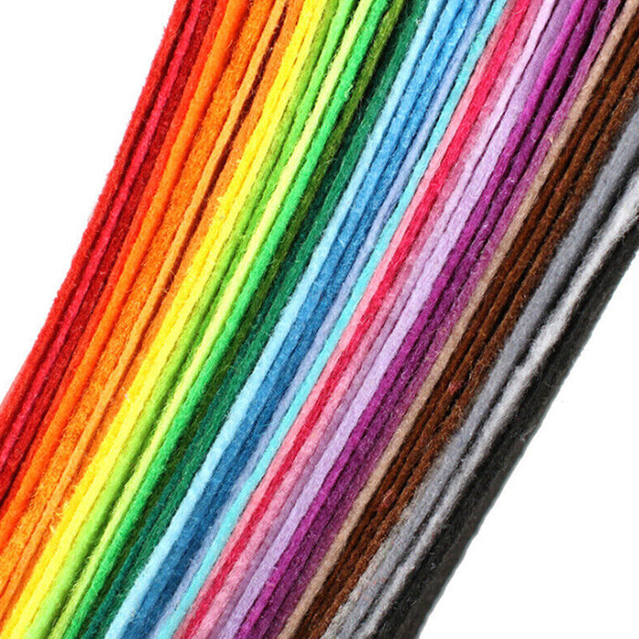 80pcs Squares Non-Woven Felt Fabric Sheets for DIY Handcrafting