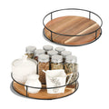 STORFEX 9 Inch Wood Lazy Susan Organizer - Premium Wooden Turntable