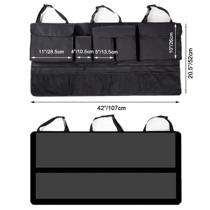 9 Pockets Oxford Back Seat Car Trunk Hanging Storage Bag Organizer