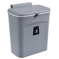 9L Waste Rubbish Trash Bin Bench Top Side Cabinet Door Hanging Slide Lid