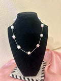 Liquid Silver and Pink Conch Necklace