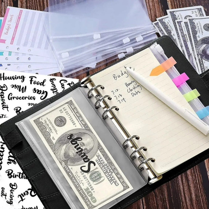 A6 Macaron Loose Leaf Sleeves Budget Planner Expense Planning Binder
